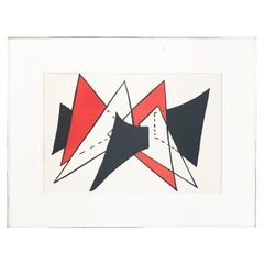 Alexander Calder "Stabile ii" Lithograph for Dèrriere Le Miroir, 1976