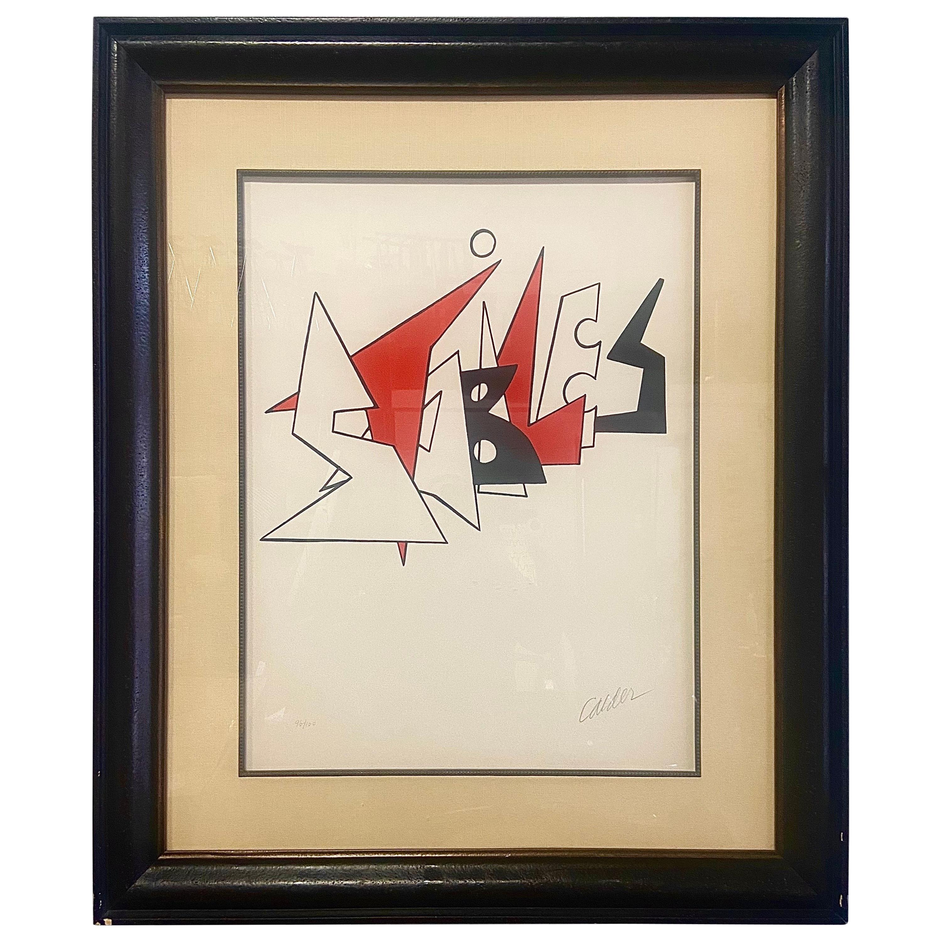 Alexander Calder “Stabiles” Signed Lithograph