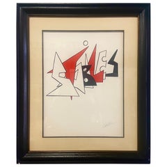 Alexander Calder "Stabiles" Signierte Lithographie