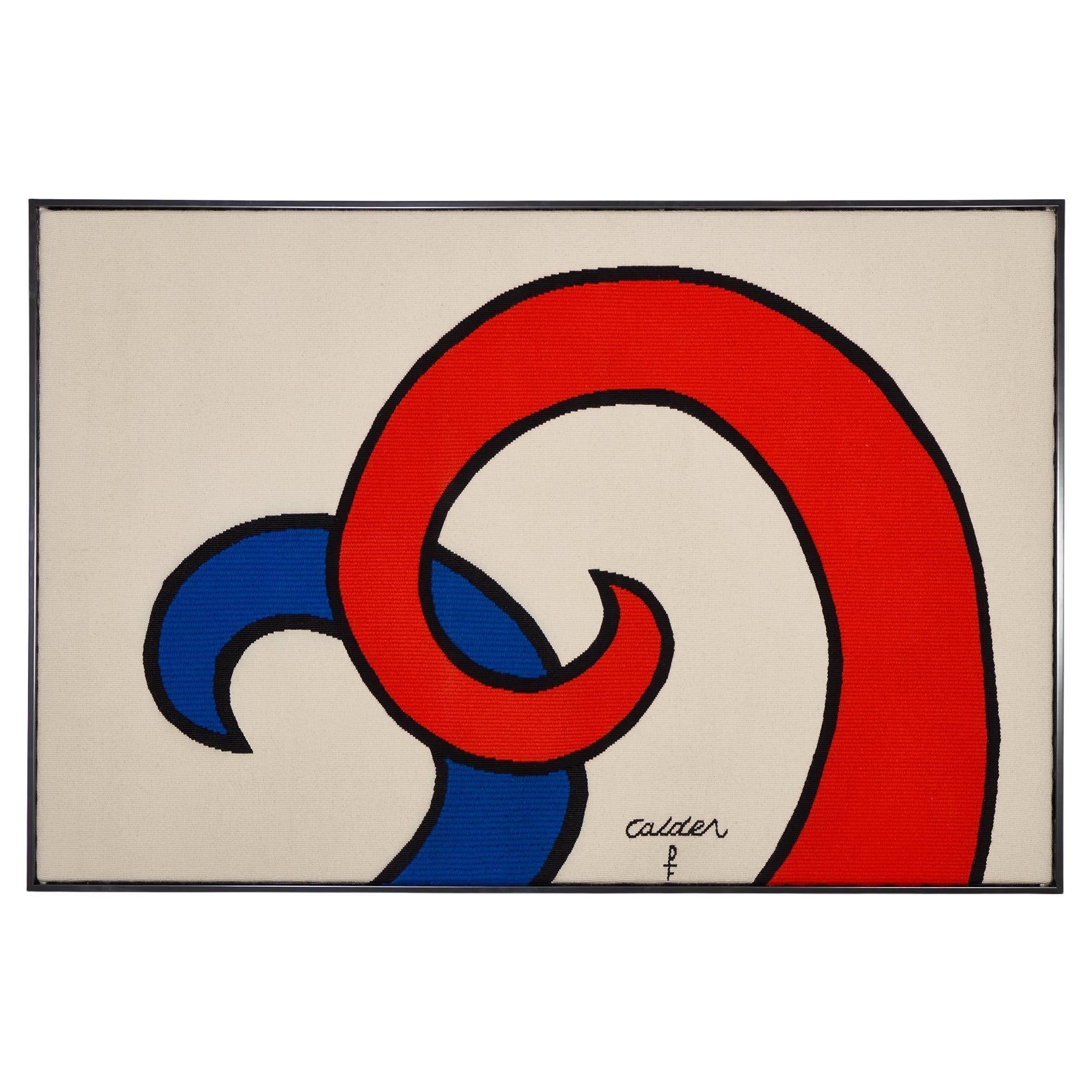 Alexander Calder "The Waves" - French Wool Tapestry For Sale
