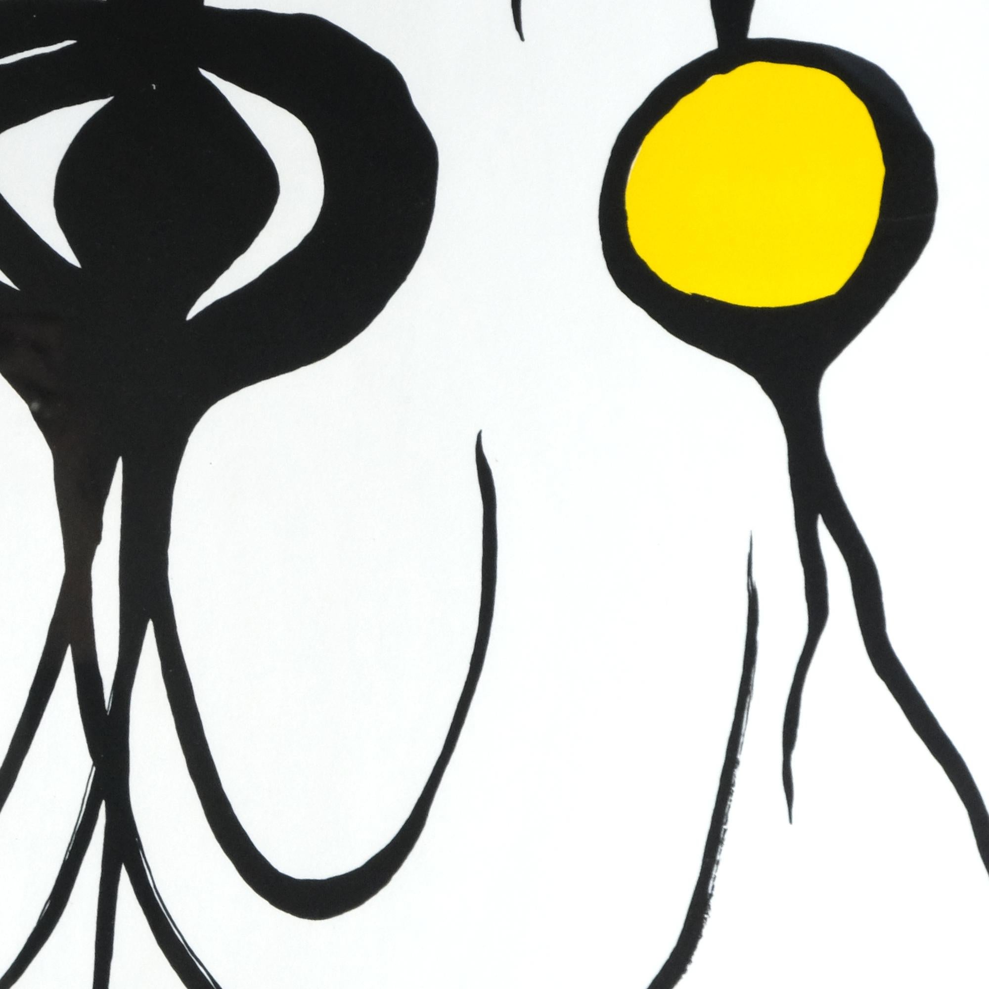 Francese Alexander Calder - Tre cipolle - Prova d'artista firmata su Vellum, 1965. in vendita