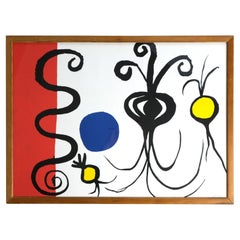 Alexander Calder - Tres cebollas - Firmado Prueba de artista sobre vitela, 1965.