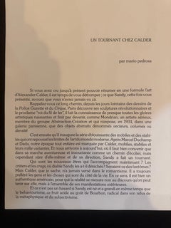 Alexander Calder, « Un Tournant », chez Calder, lithographie non encadrée, éditée par Maeght Éditeur