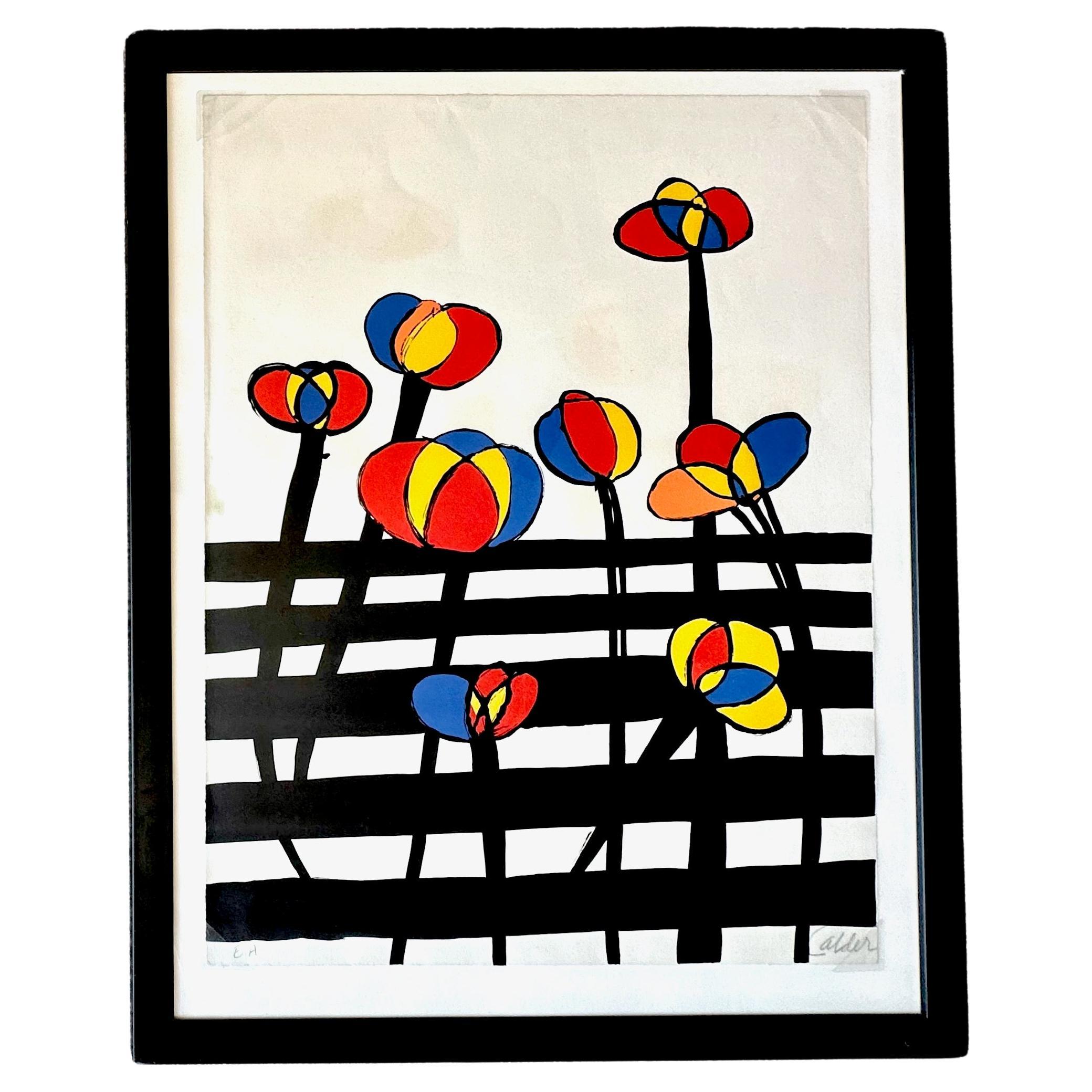 Alexander Calder Untitled/Flowers Fences 1972 Magie Eolienne Portfolio im Angebot