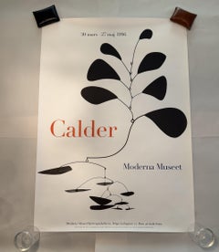 Affiche d'exposition vintage d'Alexander Calder au Moderna Museet de Stockholm, en Suède