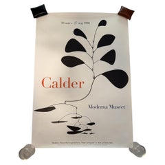 Affiche d'exposition vintage d'Alexander Calder au Moderna Museet de Stockholm, en Suède