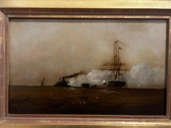 "L'attacco del Merrimac" Alexander Charles Stuart, battaglia navale della Guerra Civile