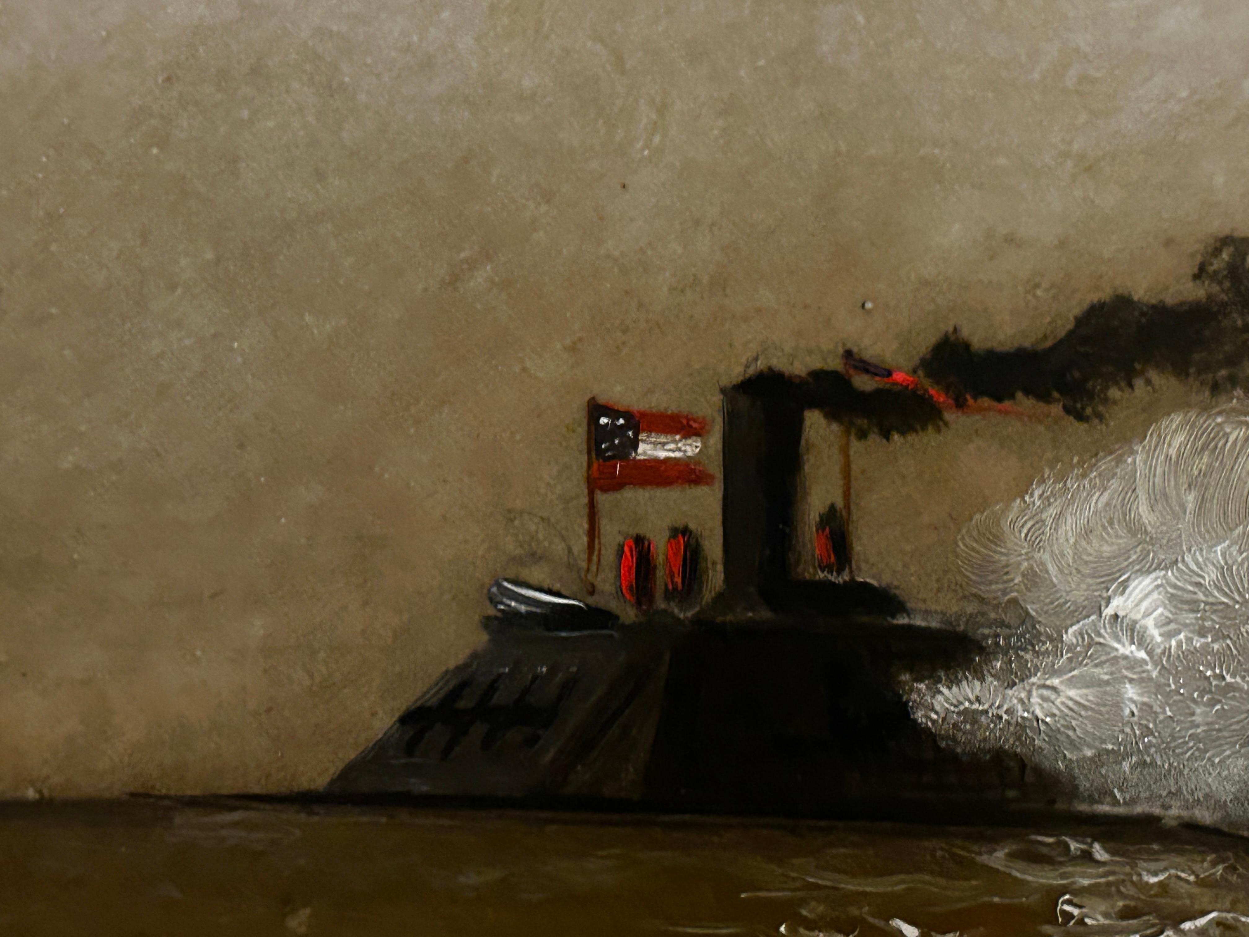 « L'attaque du Merrimac » Alexander Charles Stuart, bataille navale de la guerre civile en vente 2
