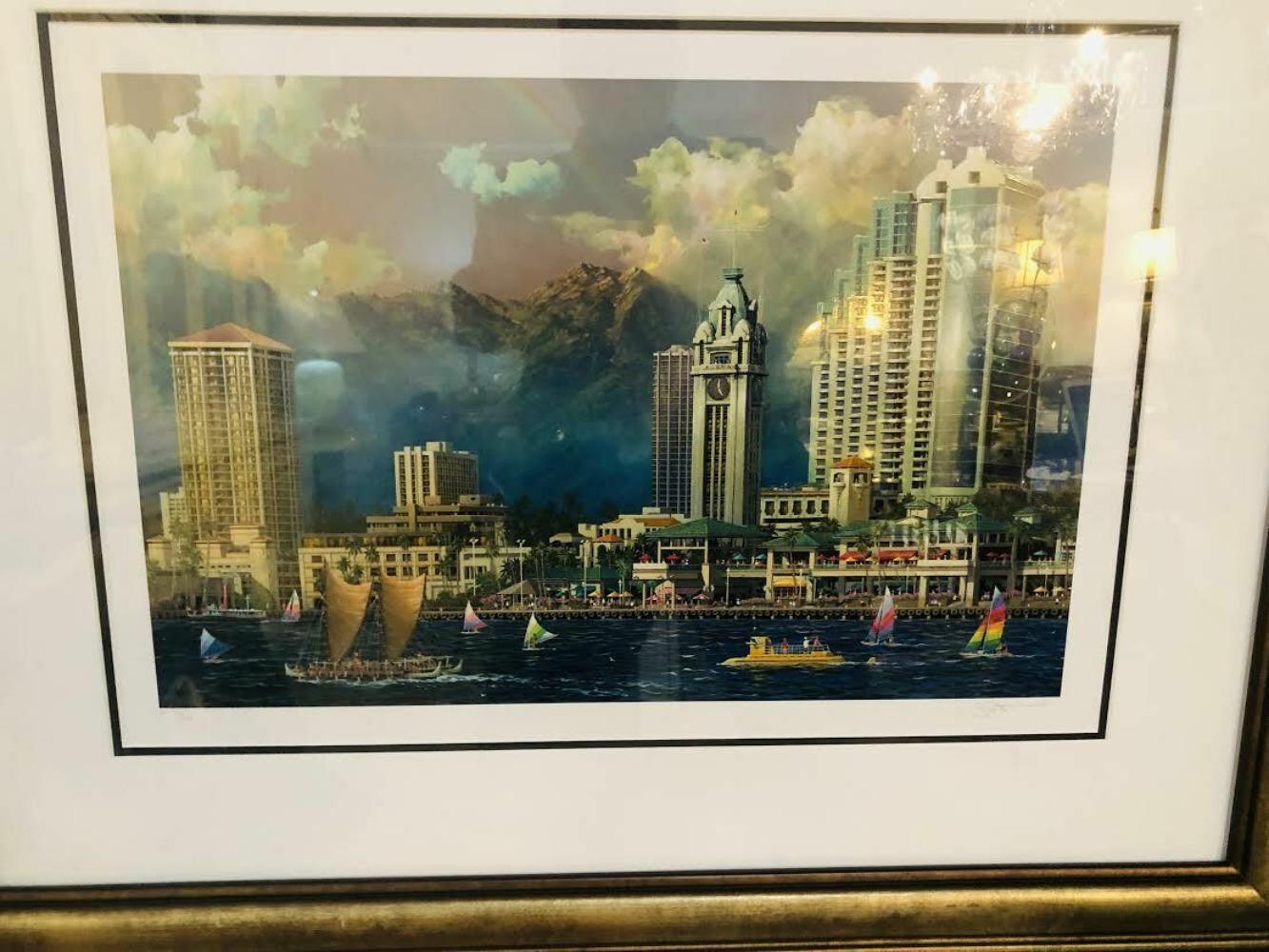 A pair of Alexander Chen Stereolithography Signed and Numbered Framed Prints. One print is titled 