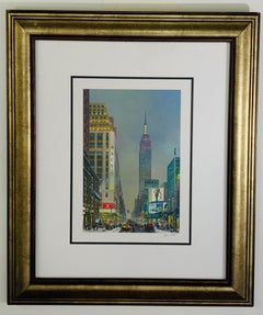 Alexander Chen Empire State Building Print Signed and Numbered, Framed