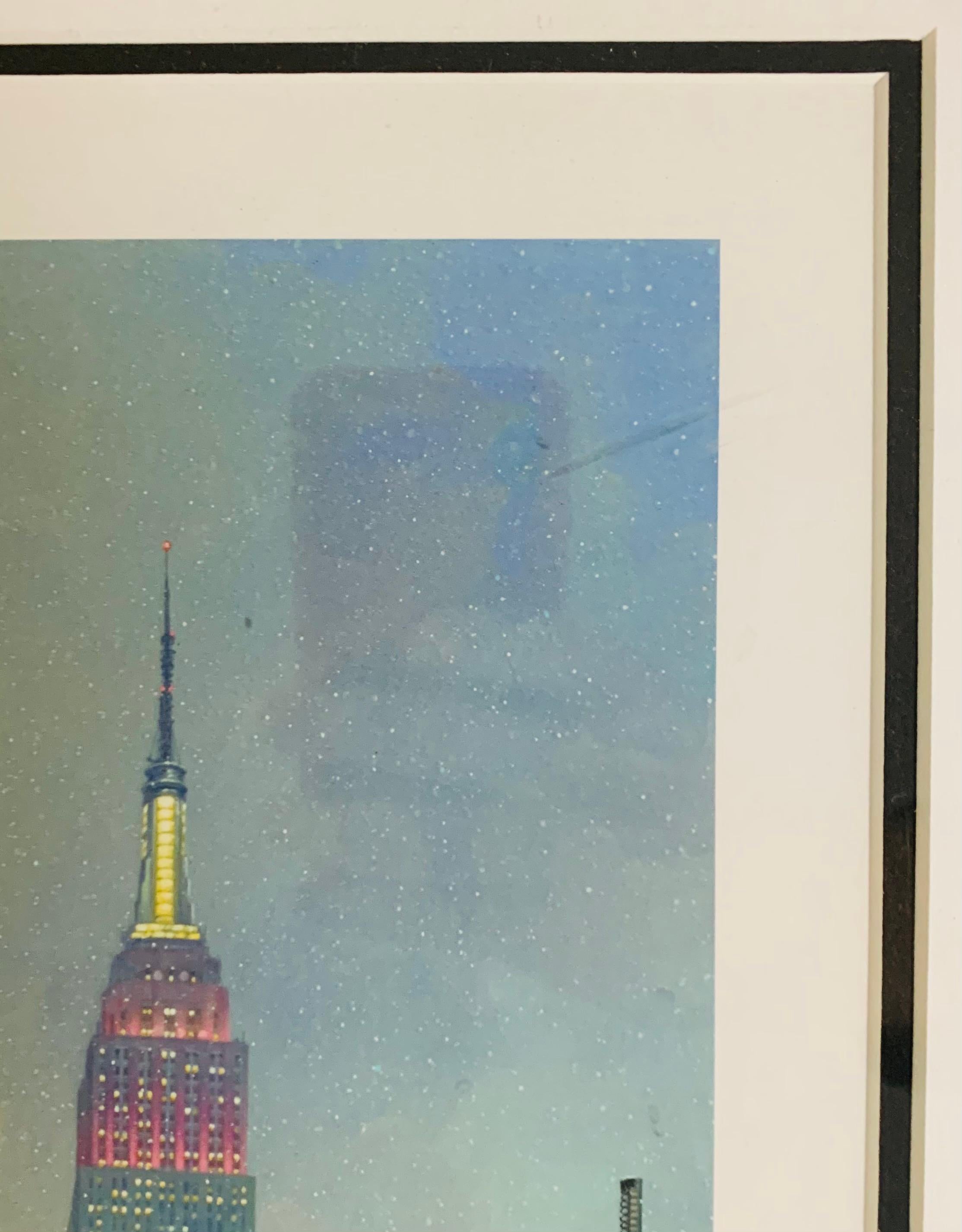 Alexander Chen Empire State Building Print Signed and Numbered, Framed In Good Condition In Plainview, NY