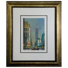 Alexander Chen Empire State Building Print Signed and Numbered, Framed