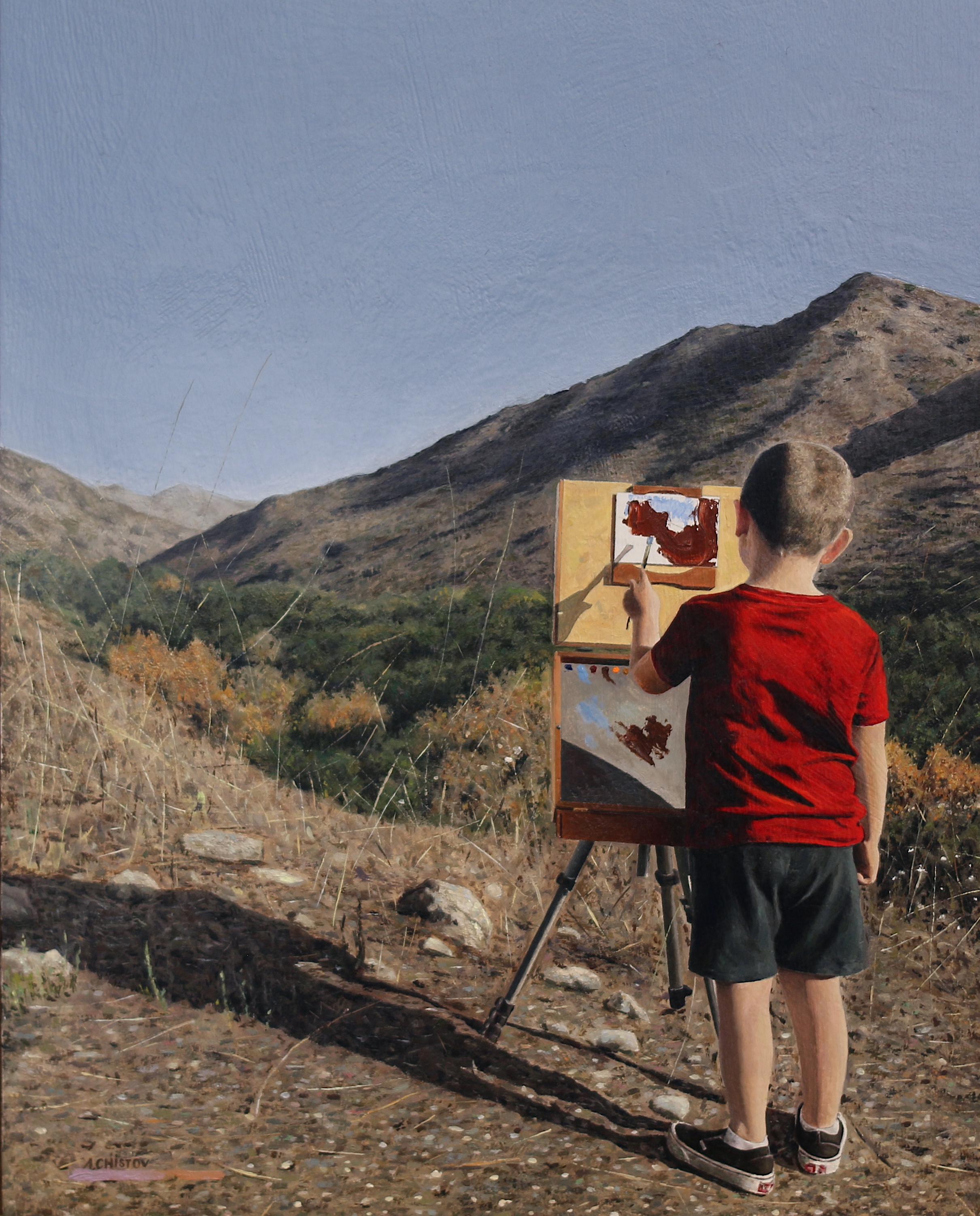 "Big World (Created in collaboration w/ Matthew Alexa)", Oil on ACM Painting