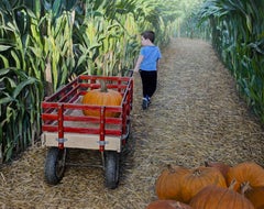 "Souvenirs d'octobre" (2025) Peinture portrait à l'acrylique sur panneau ACM