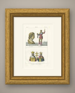 Alexander, Constantine, and Constantine with Helena, Hand Colored, 1842