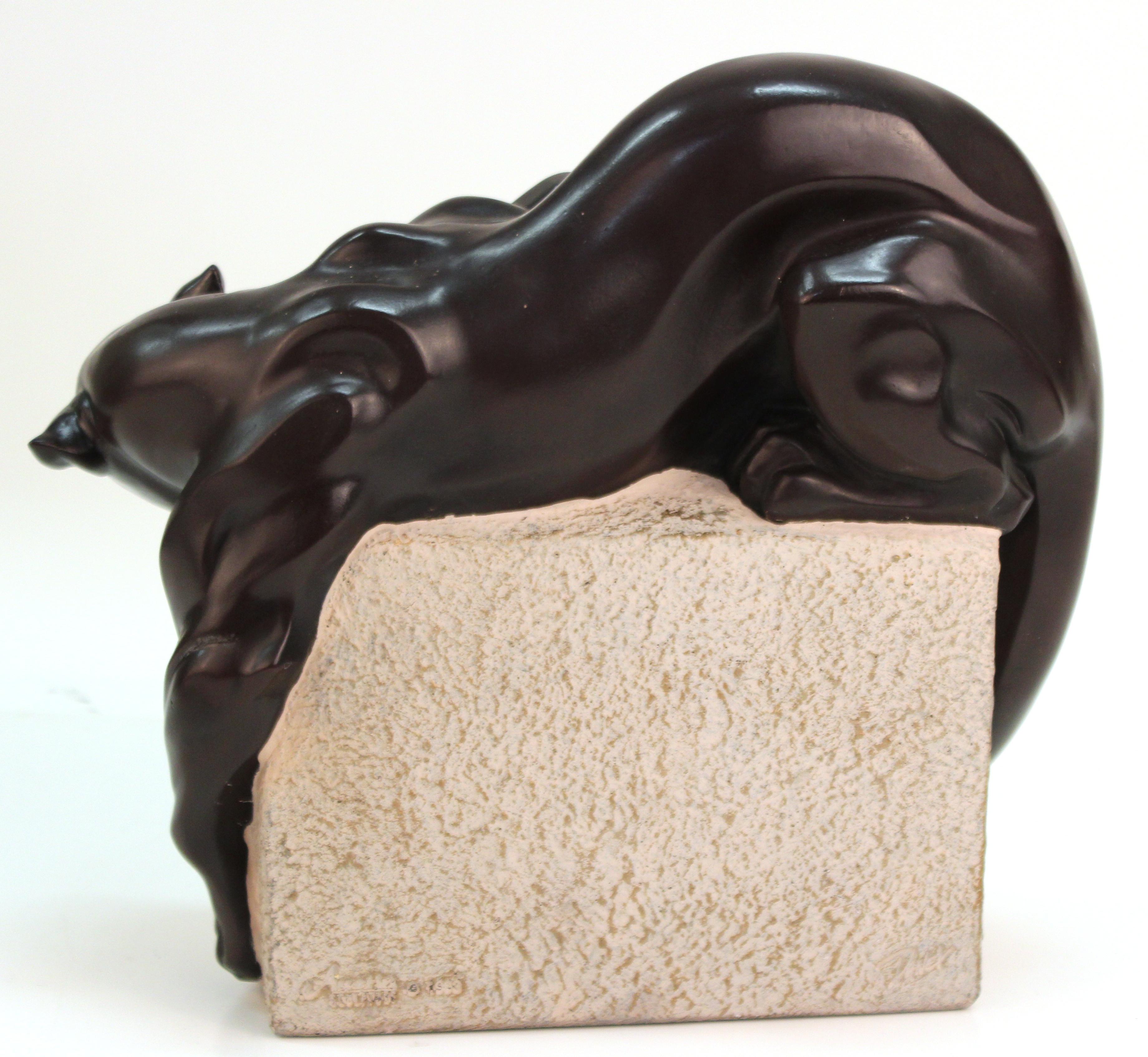 American Alexander Danel for Austin Sculpture Post-Modernist Panther Sculpture