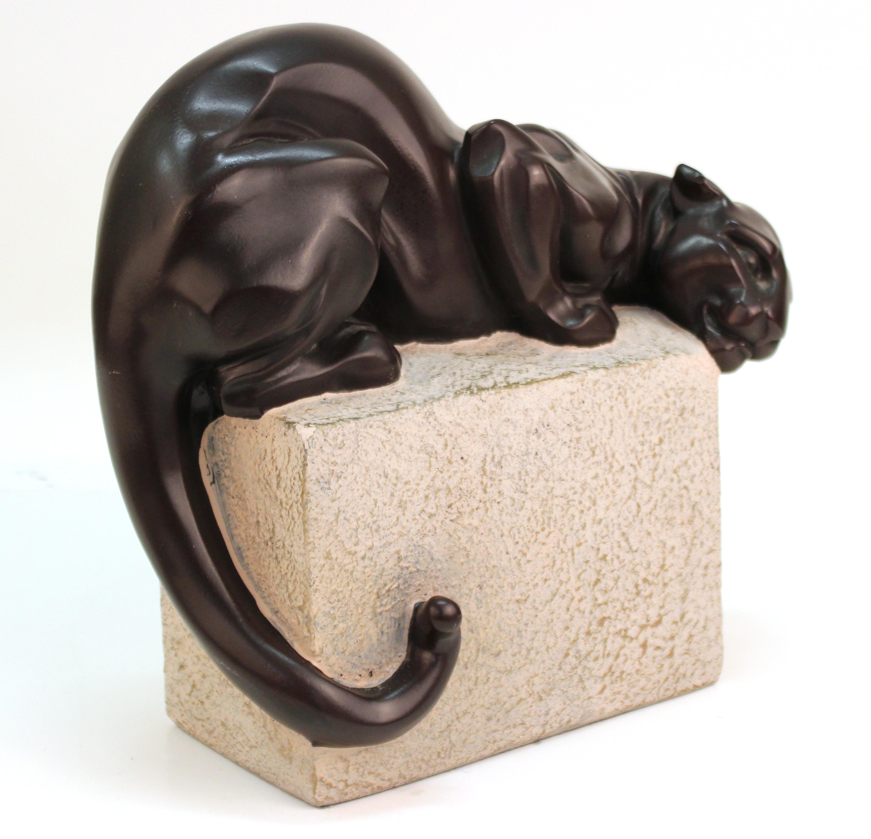 Late 20th Century Alexander Danel for Austin Sculpture Post-Modernist Panther Sculpture