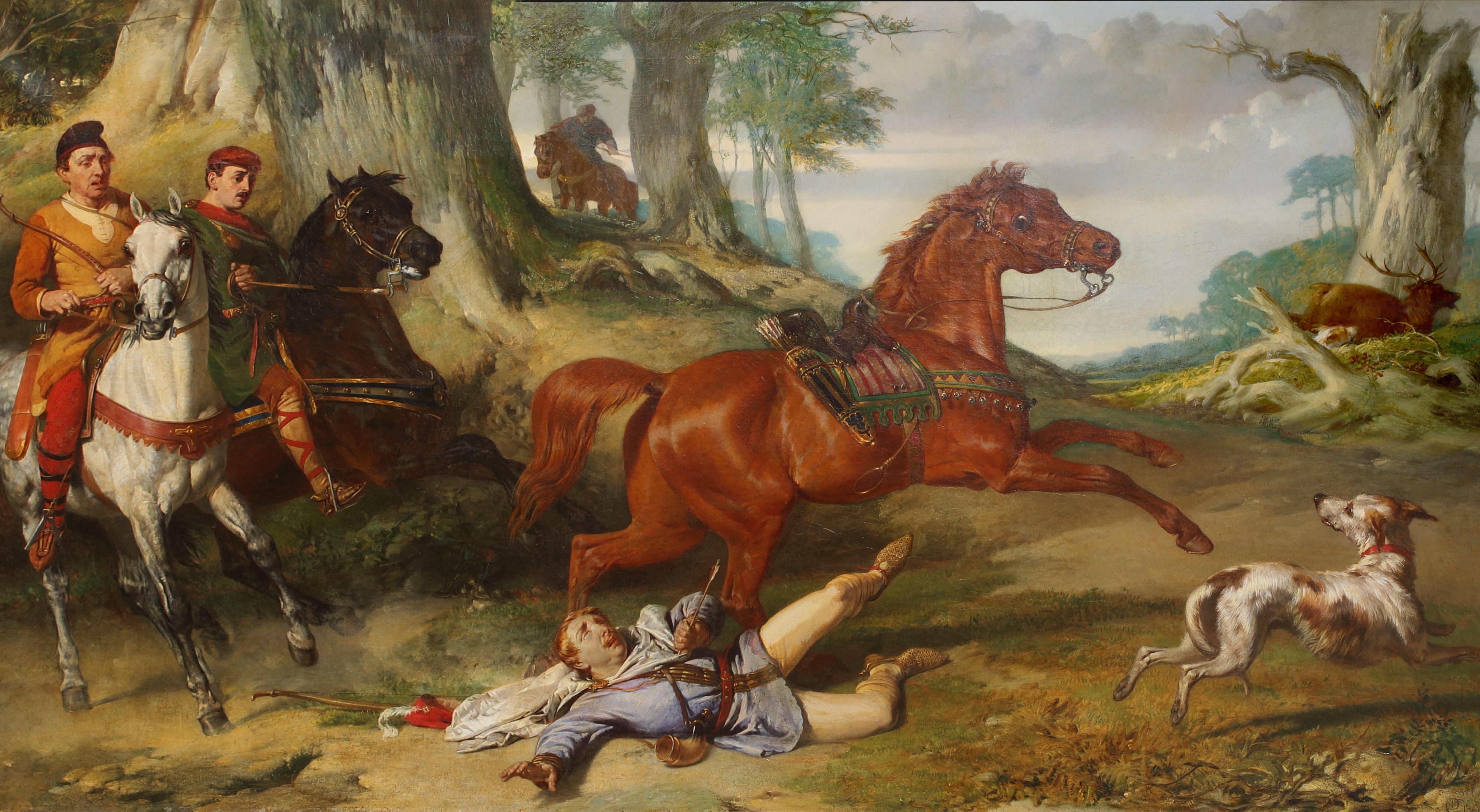 The Death Of King William II, dated 1866  by Alexander Davis Cooper (1820-1895)  For Sale 1
