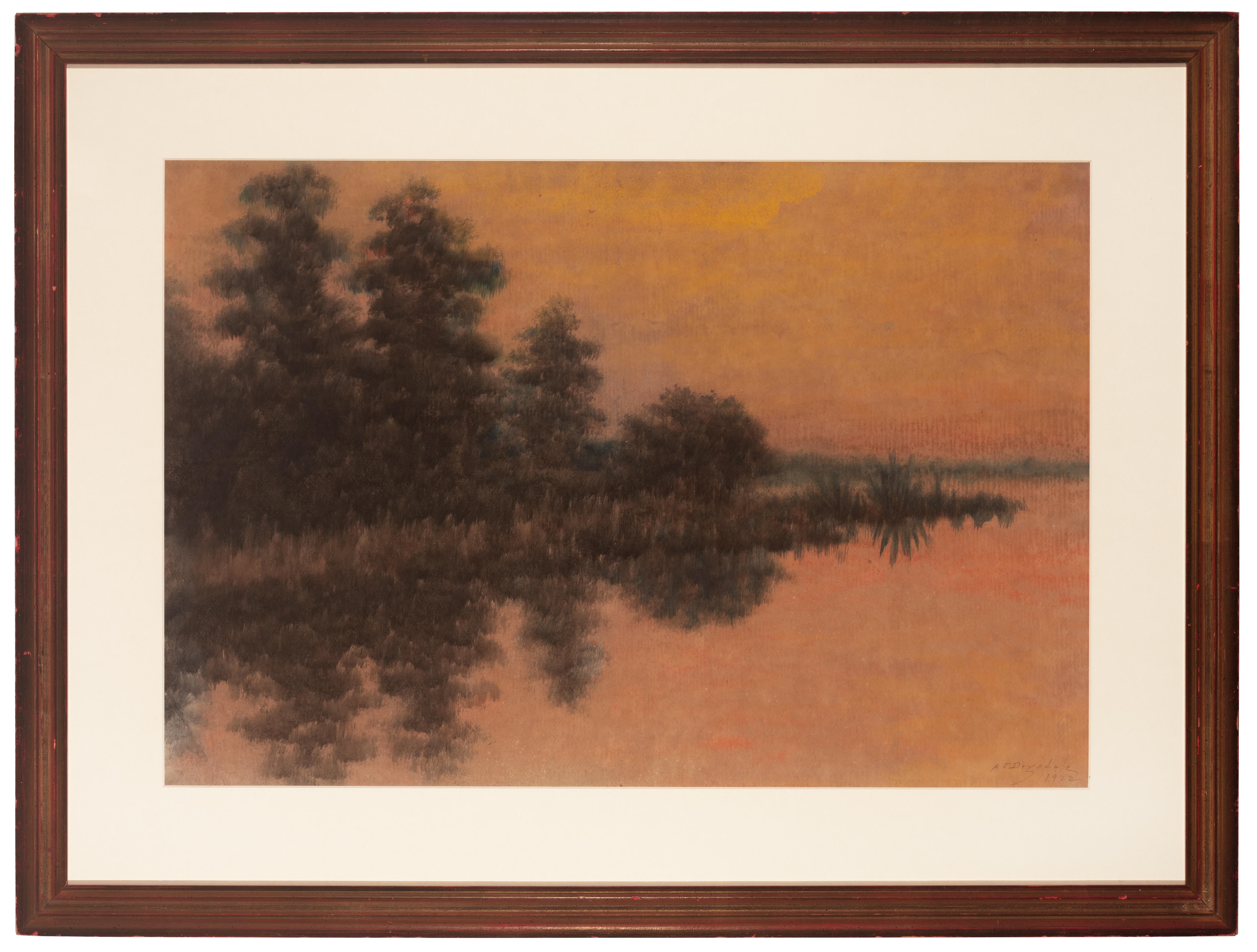 Alexander Drysdale Landscape Painting - Bayou Sunset