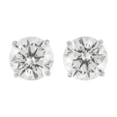 Alexander Clous d'oreilles en or blanc avec diamants certifiés EGL de 4,91 carats