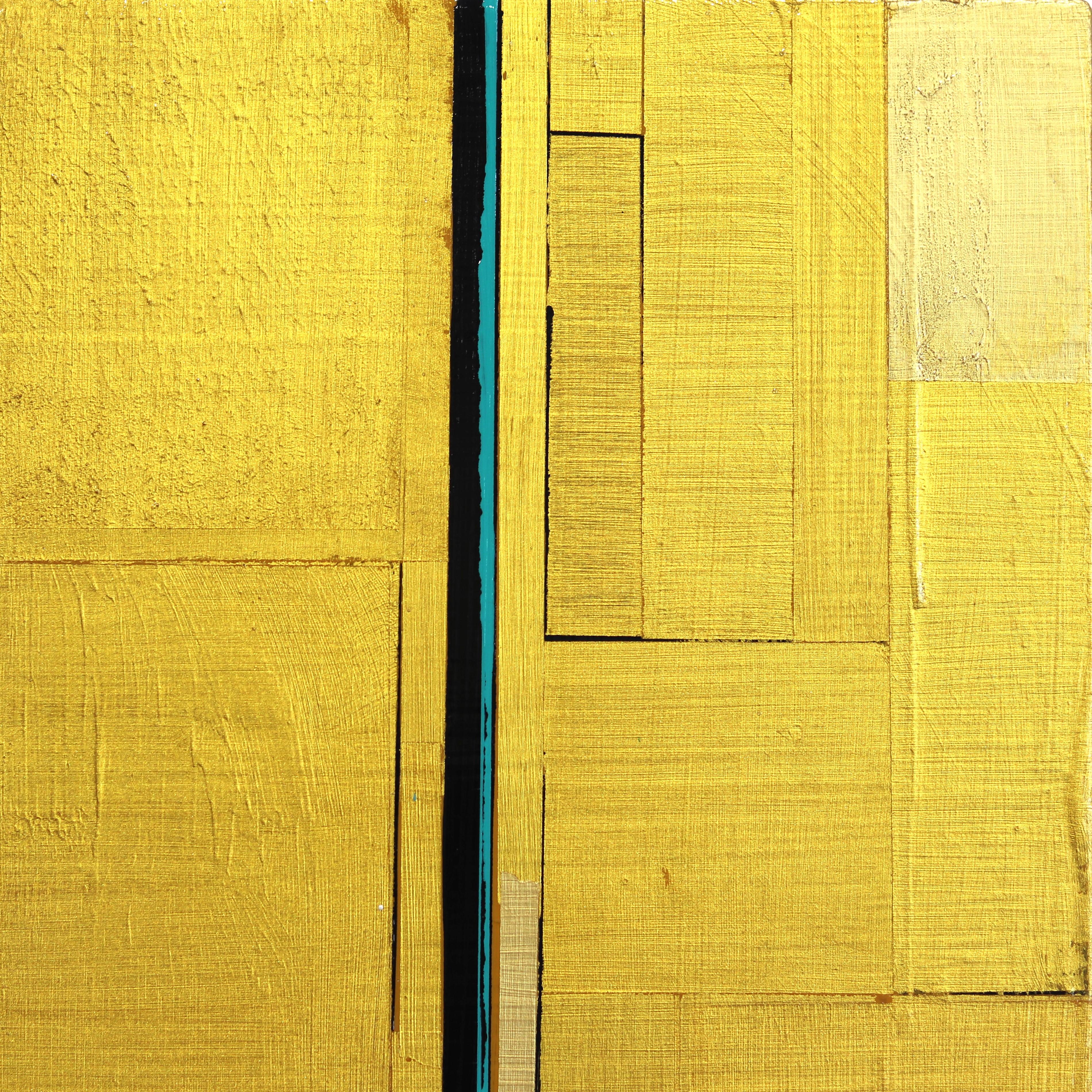 Glimpses No. 1 - Gold Abstract Painting by Alexander Eulert