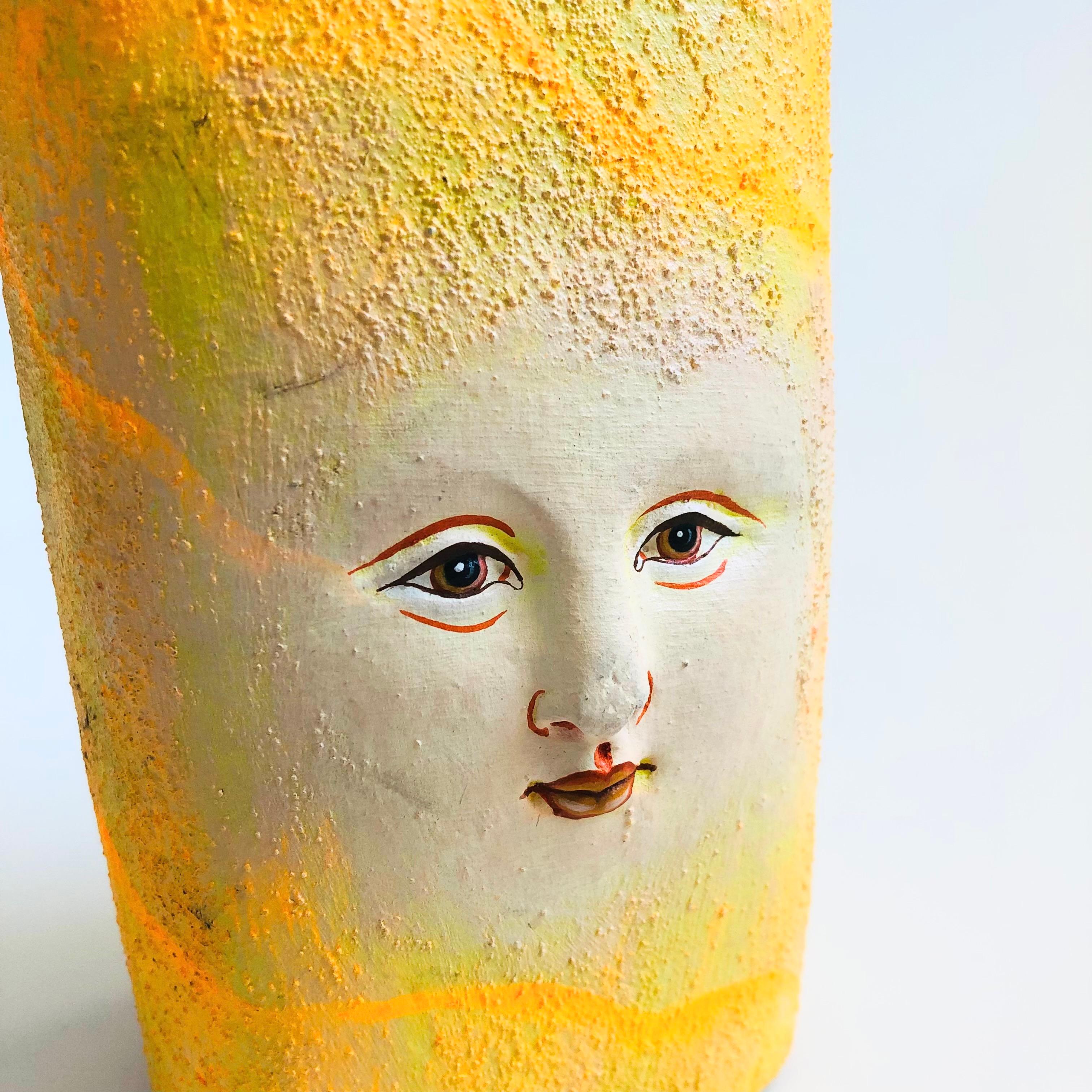 Alexander Flores Mexican Postmodern Pottery Sculpture In Good Condition For Sale In Fairfield, CA
