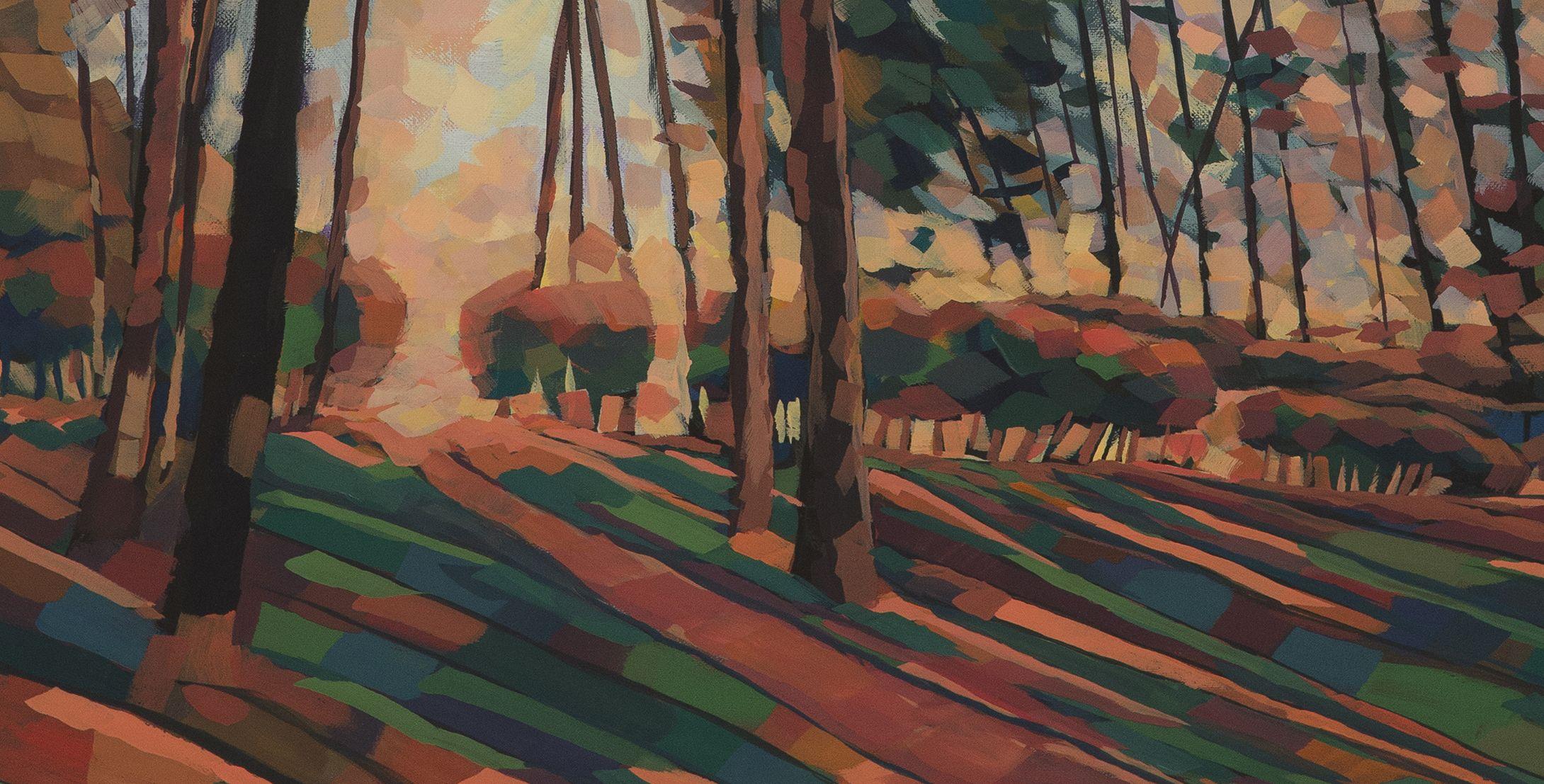 Une brise de forêt, peinture, acrylique sur toile - Réalisme Painting par Alexander Fuza