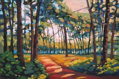 Parc forestier, peinture, acrylique sur toile