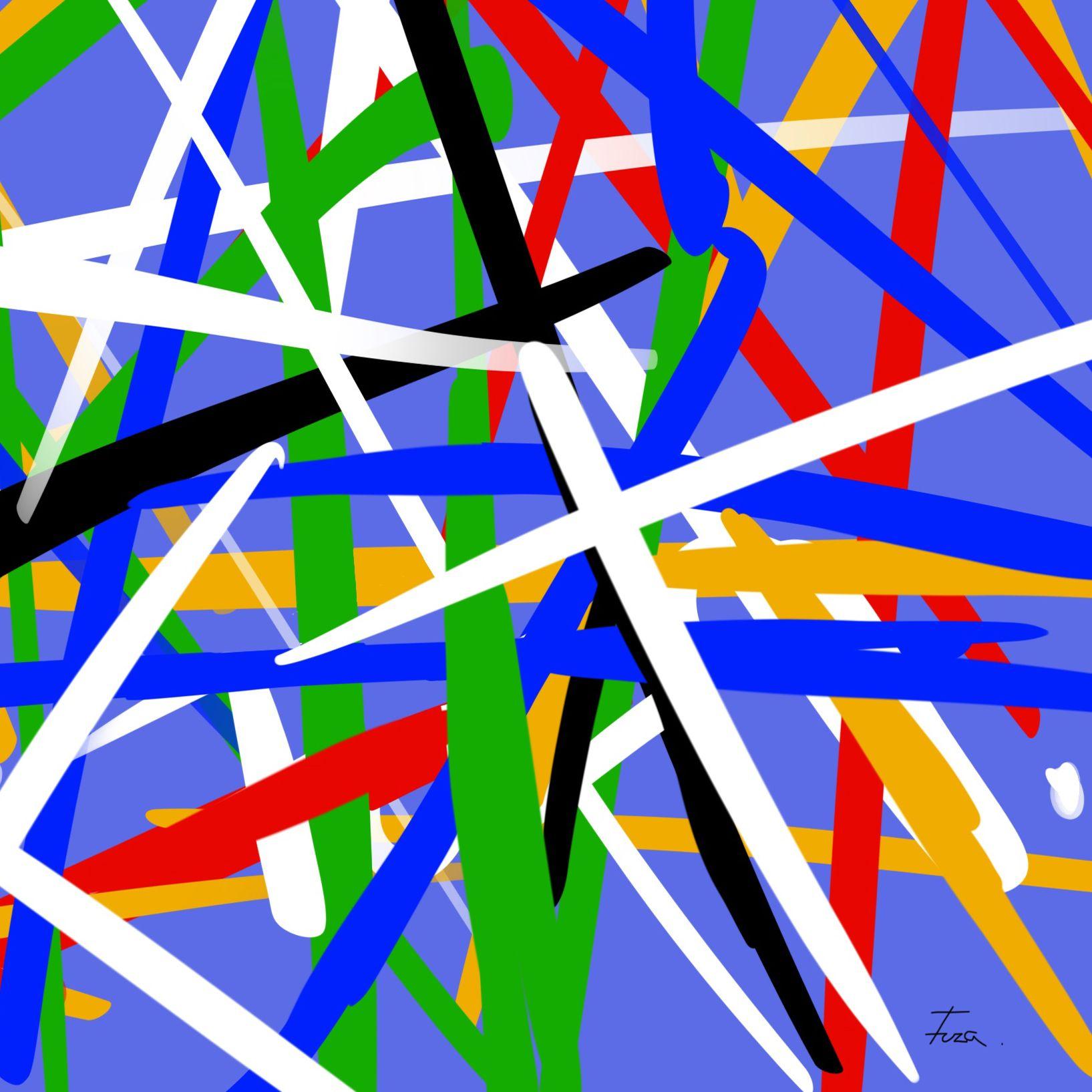 Abstraction, F, Digital on Other - Print by Alexander Fuza