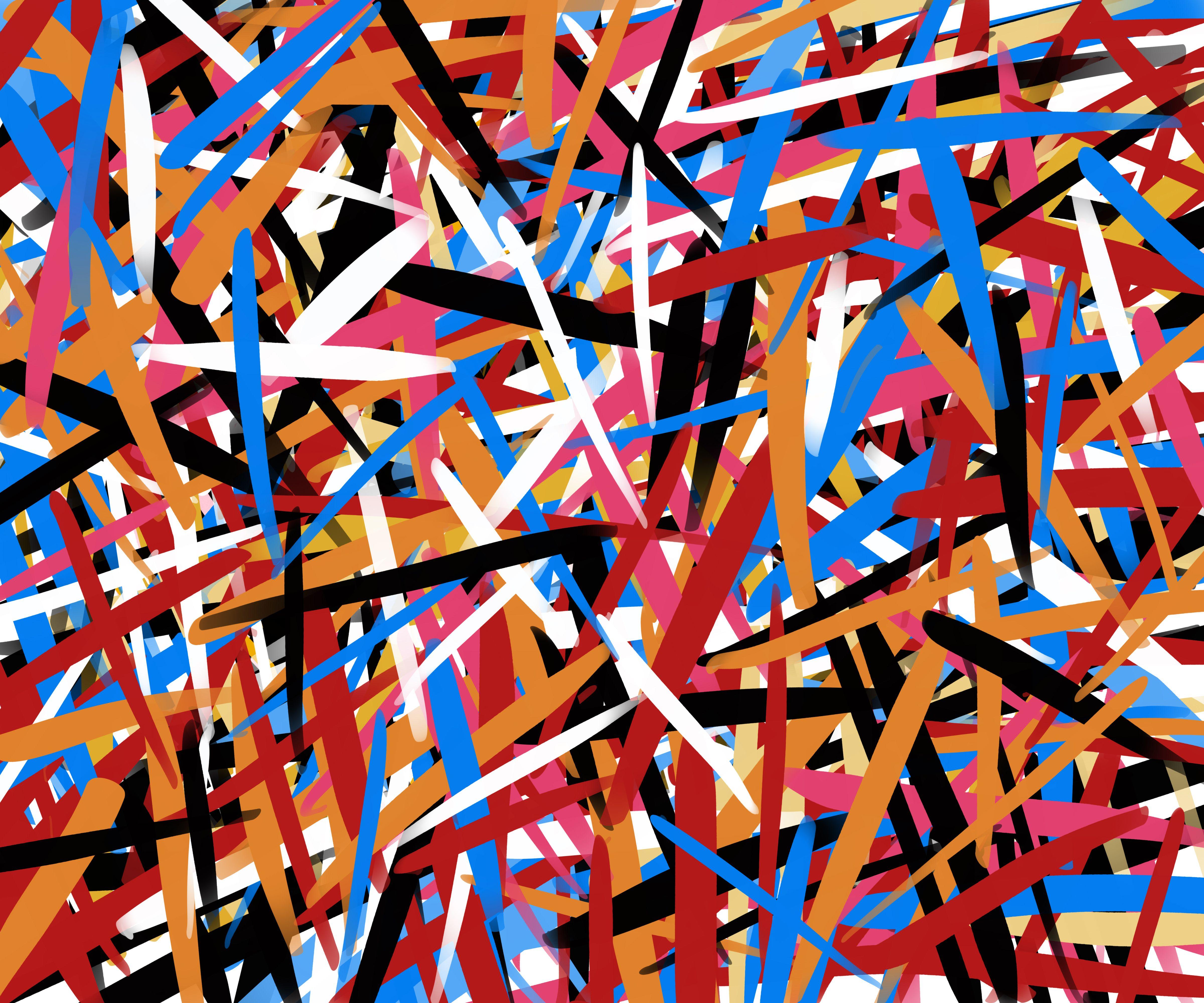 Abstraction, Line, Digital on Other - Print by Alexander Fuza