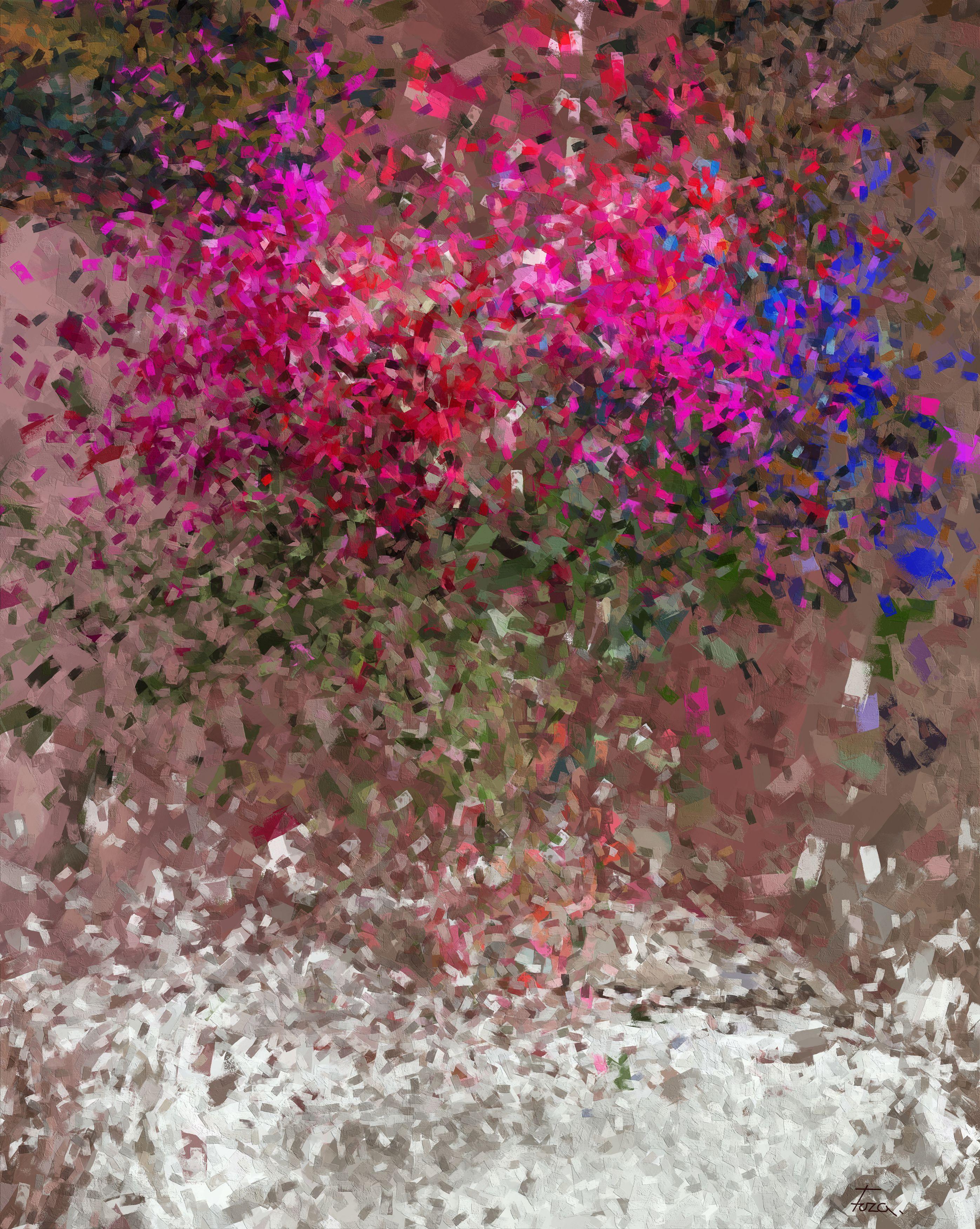 flavor, abstract still life, Digital on Canvas - Print by Alexander Fuza