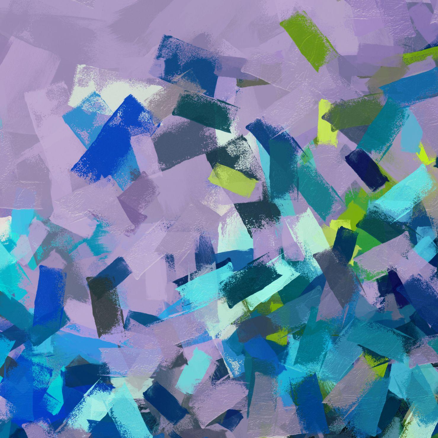 Fleurs, numérique sur toile - Impressionnisme Print par Alexander Fuza