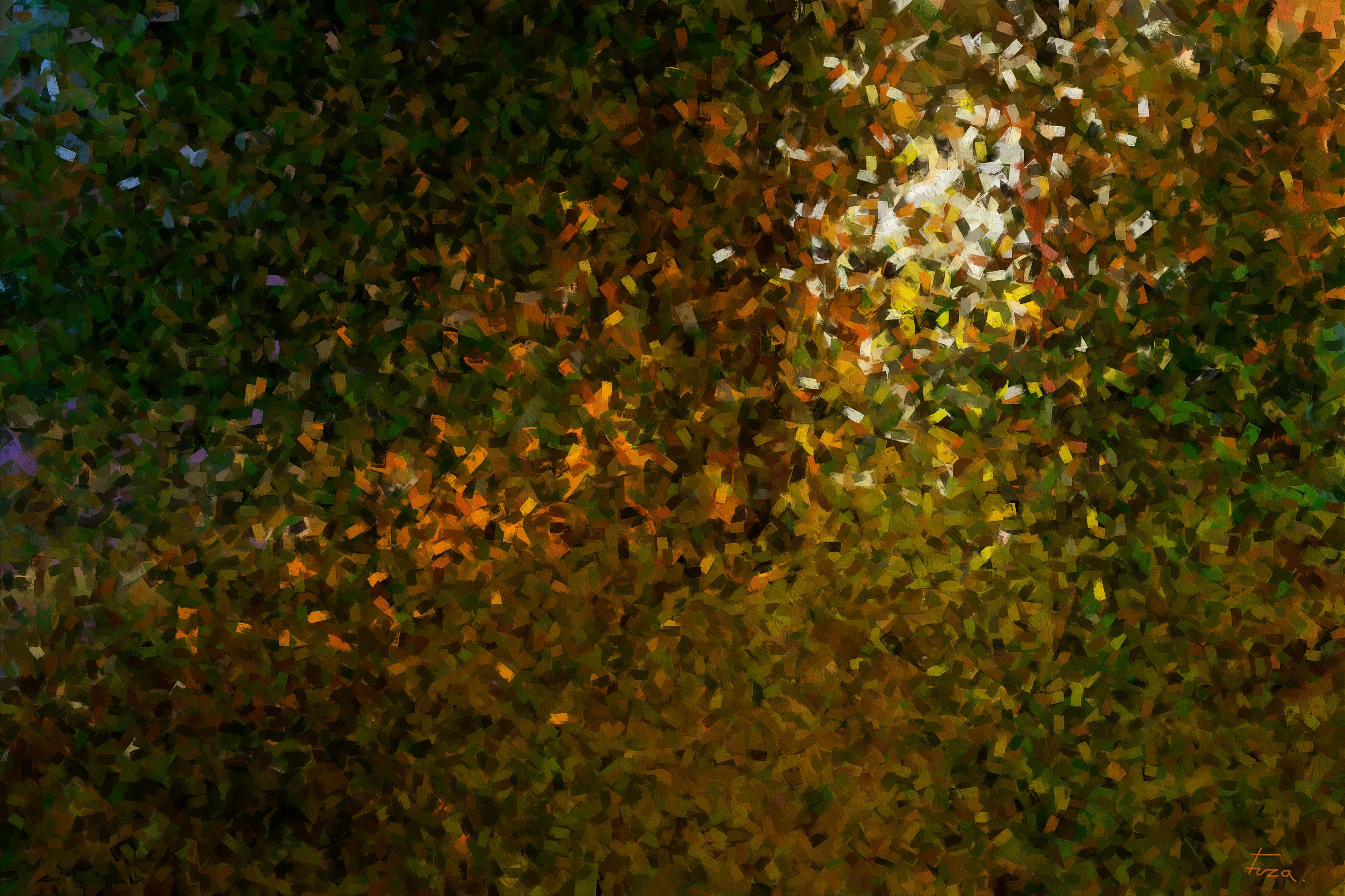 Alexander Fuza Abstract Print - Landscape abstract, Digital on Canvas