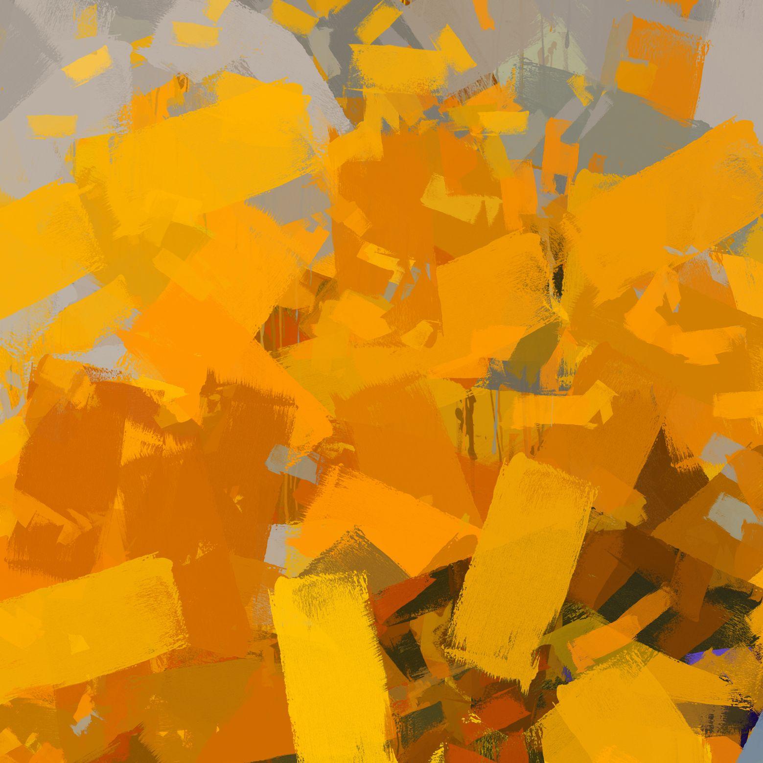 Sunflower, Digital on Canvas - Impressionist Print by Alexander Fuza