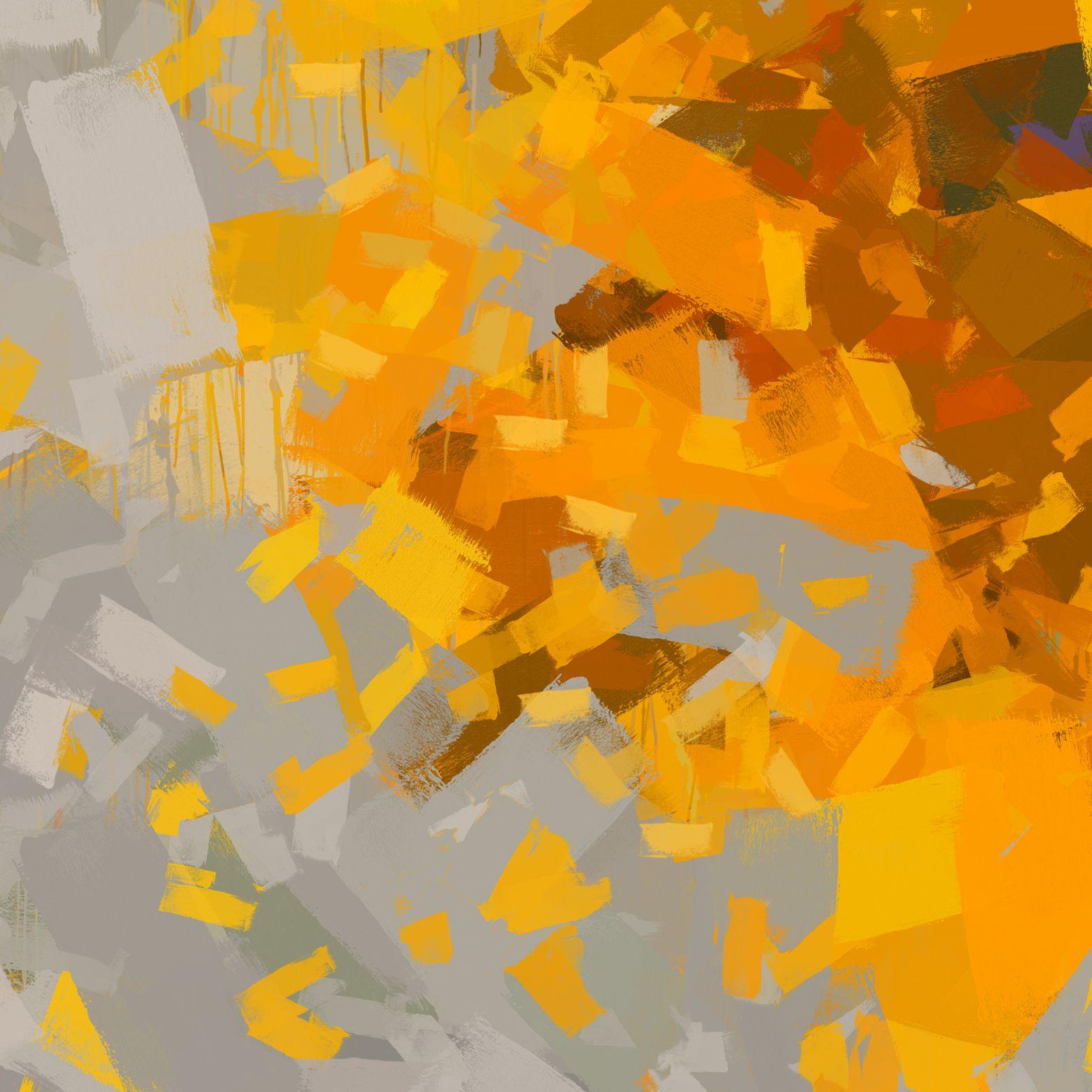 Sunflower is painted from nature, flowers donated for my birthday. They touched me with their simplicity, I imagined a picture of a sunny day on the field sown with a sunflower :: Digital :: Impressionist :: This piece comes with an official