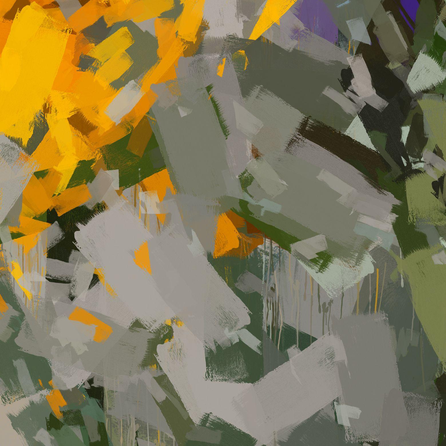 Sunflower, Digital on Canvas For Sale 1