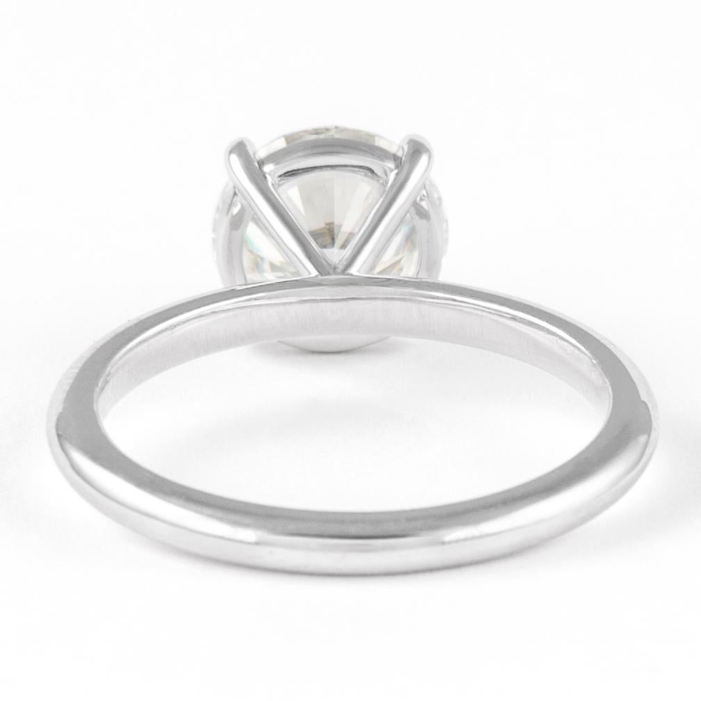 Alexander GIA 2,00 Karat Runder Brillant Diamant Solitär Ring 18K Weißgold im Zustand „Neu“ im Angebot in BEVERLY HILLS, CA