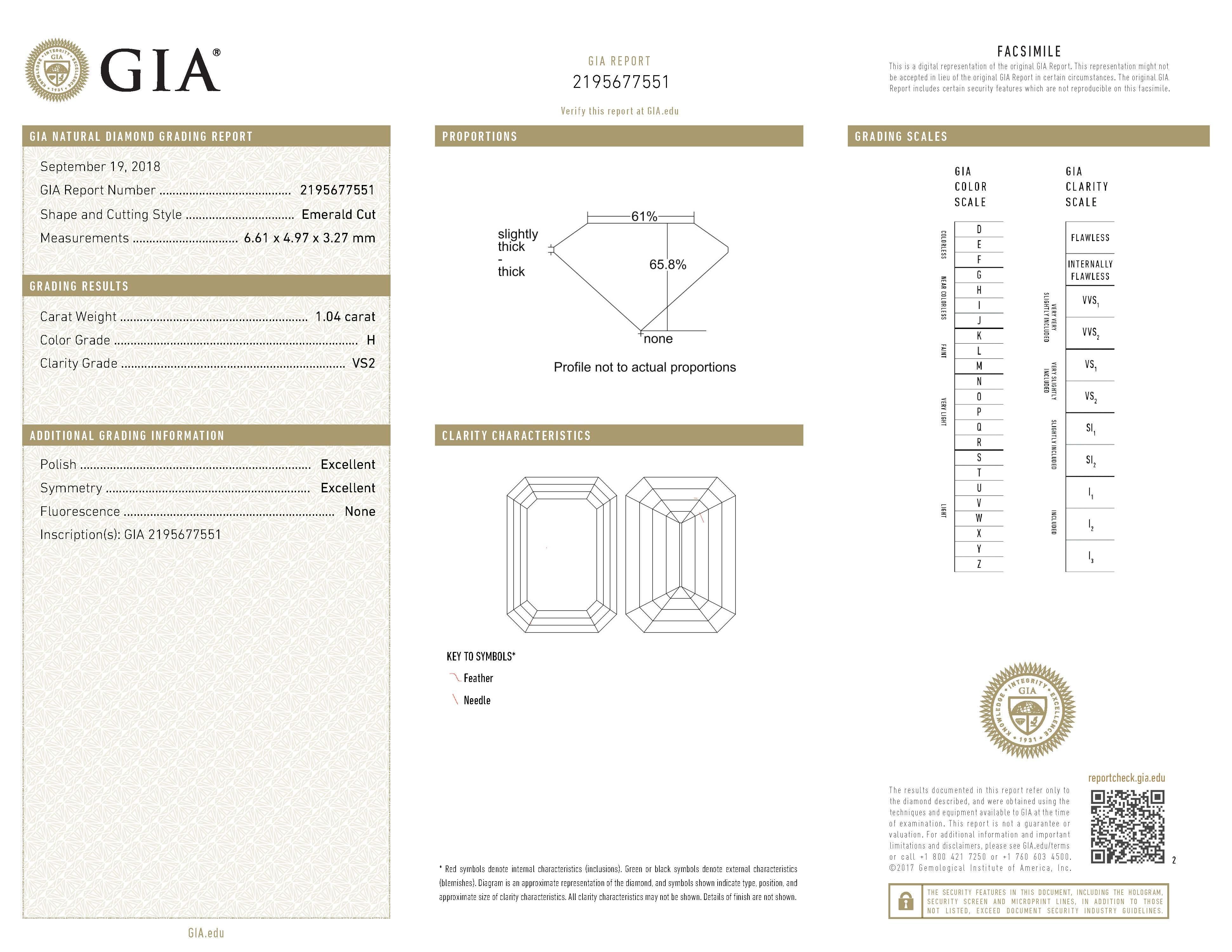 Alexander GIA 2,04 Karat Smaragdschliff-Diamant-Tropfen-Ohrringe mit Halo 18k Weißgold (Zeitgenössisch) im Angebot