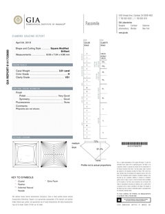 Alexander GIA 3,01 Karat Diamant im Prinzessinnenschliff H VS1 Solitär-Ring Weißgold
