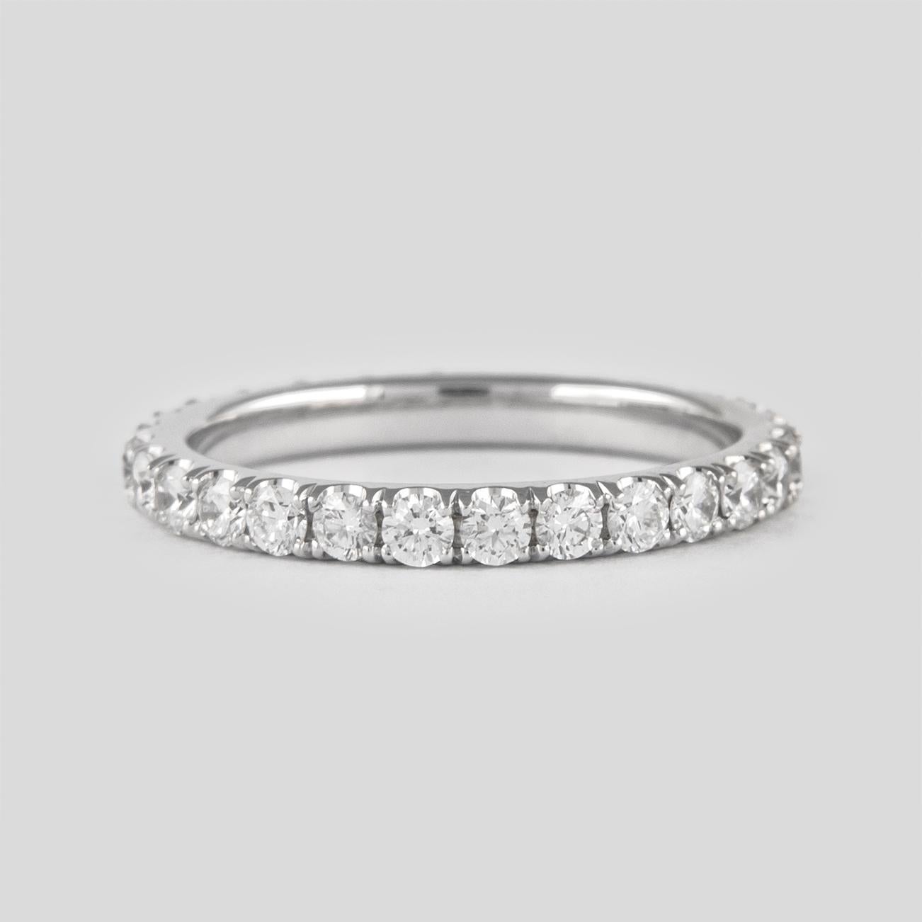 Women's Alexander GIA 3.16ct F VS1 Emerald Cut Diamond Ring & Two Eternity Bands 18k