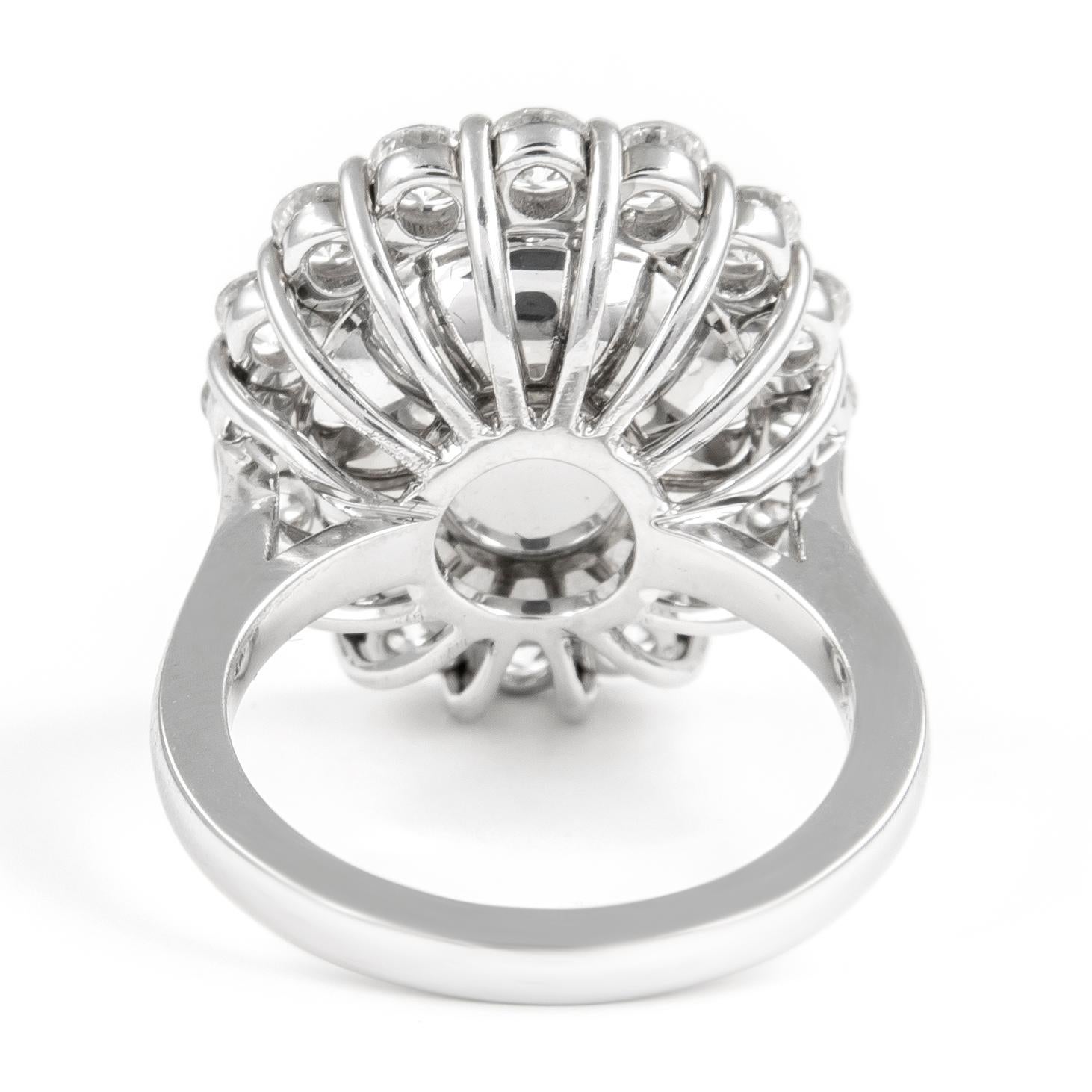 Women's Alexander GIA Certified 10.17ct No Heat Ceylon Sapphire with Diamonds Ring 18k For Sale