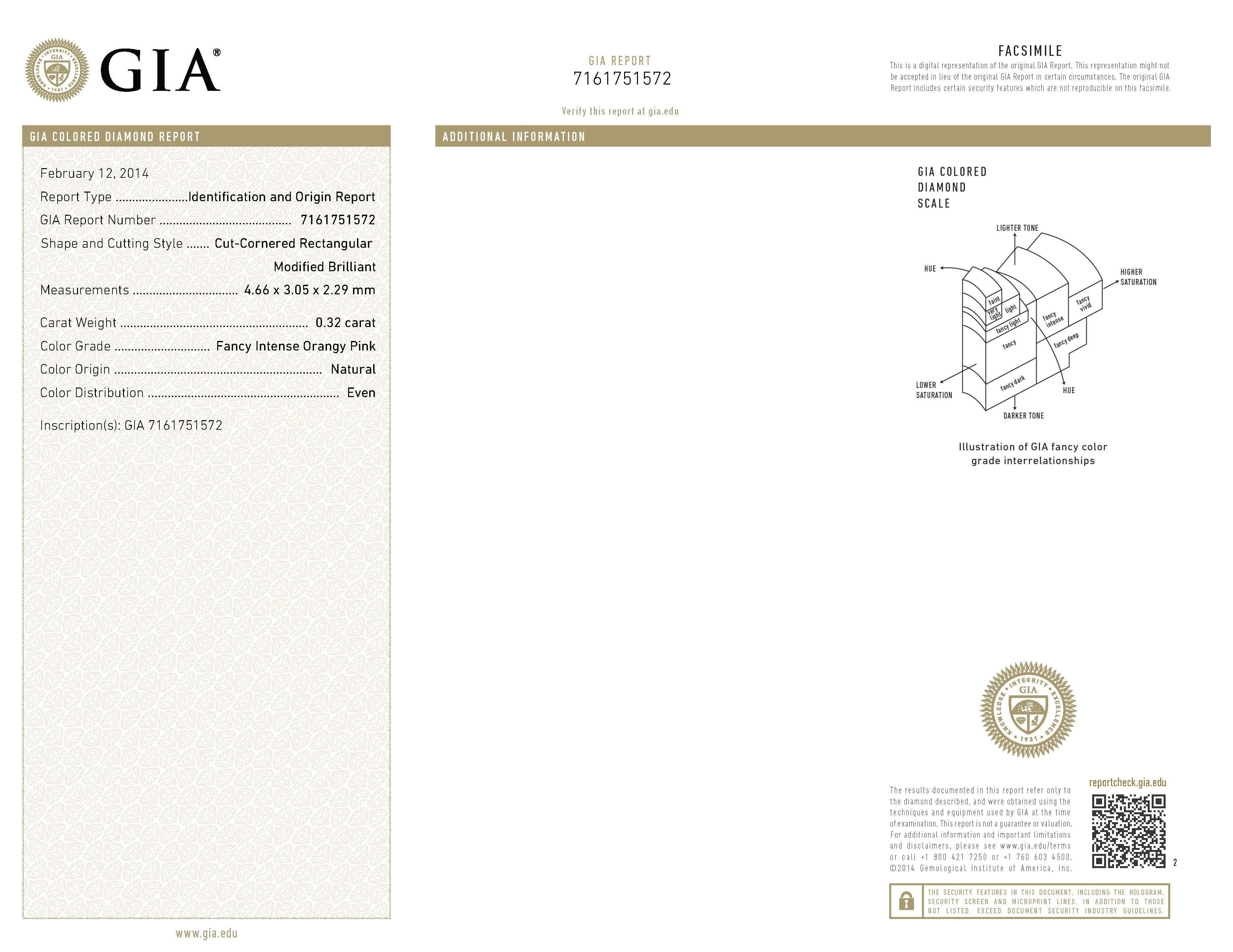 Contemporary Alexander GIA Certified 2.82ctt Fancy Intense Pink & Yellow Diamond Earrings 18k For Sale