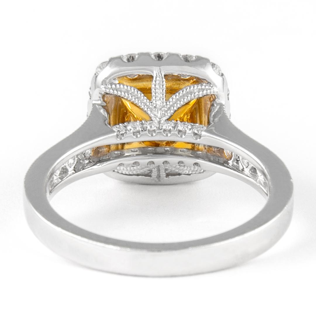 Alexander, bague en or 18 carats avec diamant brun foncé fantaisie de 2,93 carats certifié GIA Pour femmes en vente