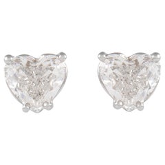 Alexander GIA-zertifizierte 3,02 Karat Herz-Diamant-Ohrstecker 18k