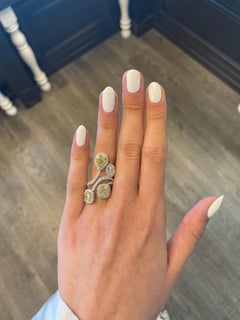 Alexander Beverly Hills GIA 3.06ct Fancy Yellow Diamond Bypass Ring 18k Gold