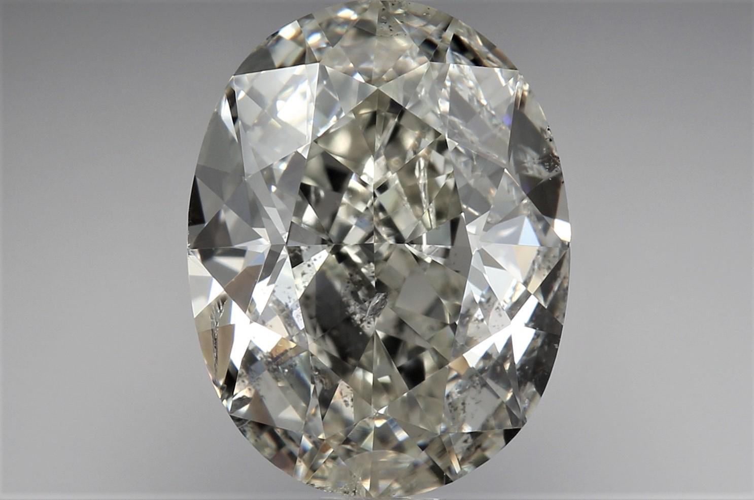 Alexander GIA zertifizierter 4,01 Karat K SI2 Diamant im Ovalschliff (Moderne) im Angebot