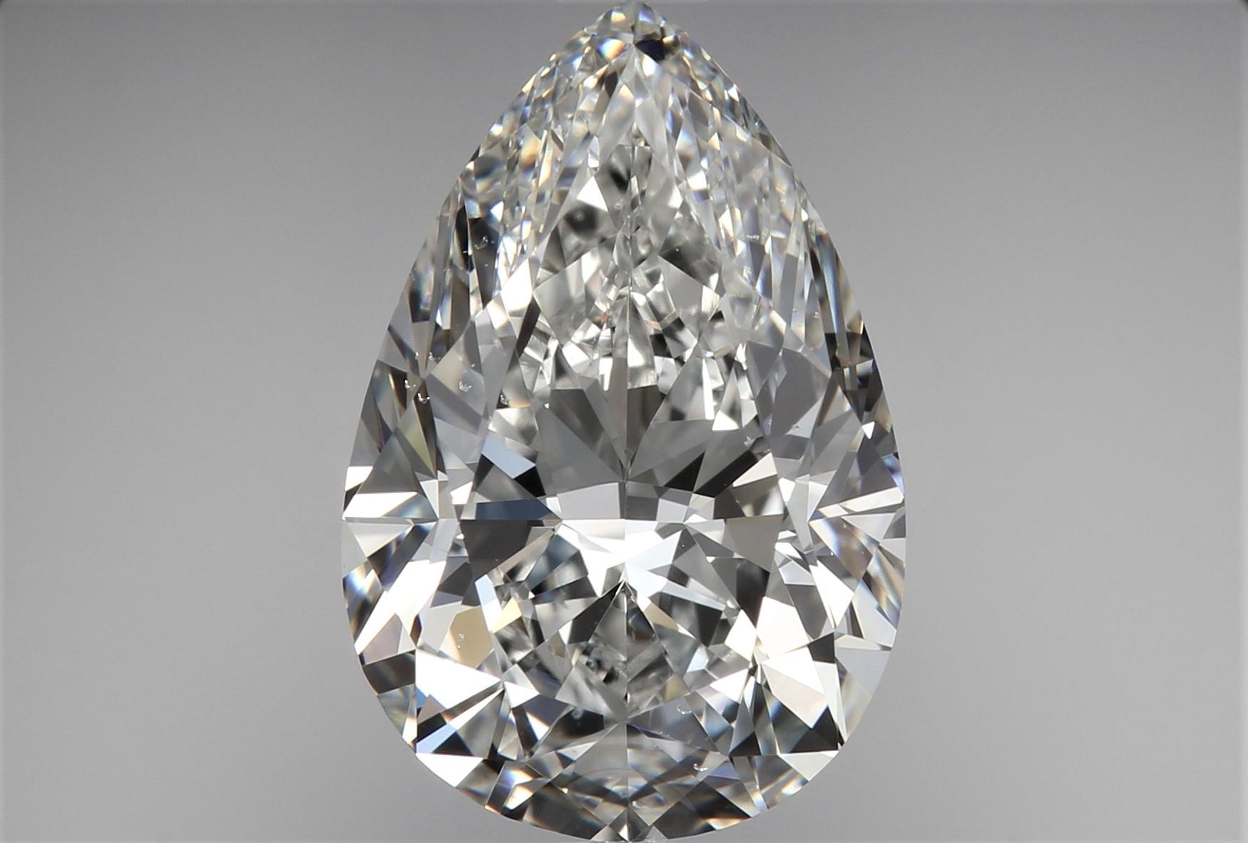 Modern Alexander GIA Certified 5.02 Carat E VS2 Pear Diamond