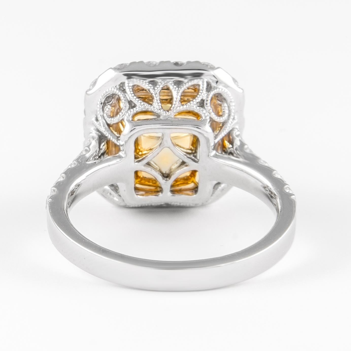 Alexander GIA zertifizierter 5,24 Karat unbehandelter Rubin mit Diamanten Ring 18k zweifarbiges Gold Damen im Angebot