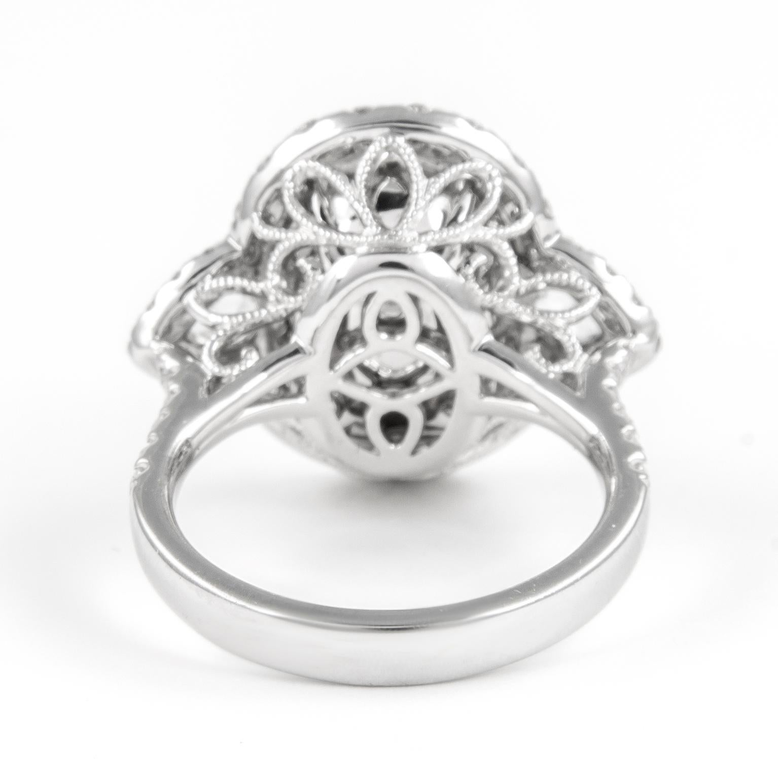 Alexander GIA zertifizierter 9,82 Karat unbehandelter Ceylon Saphir mit Diamanten Ring 18k Damen