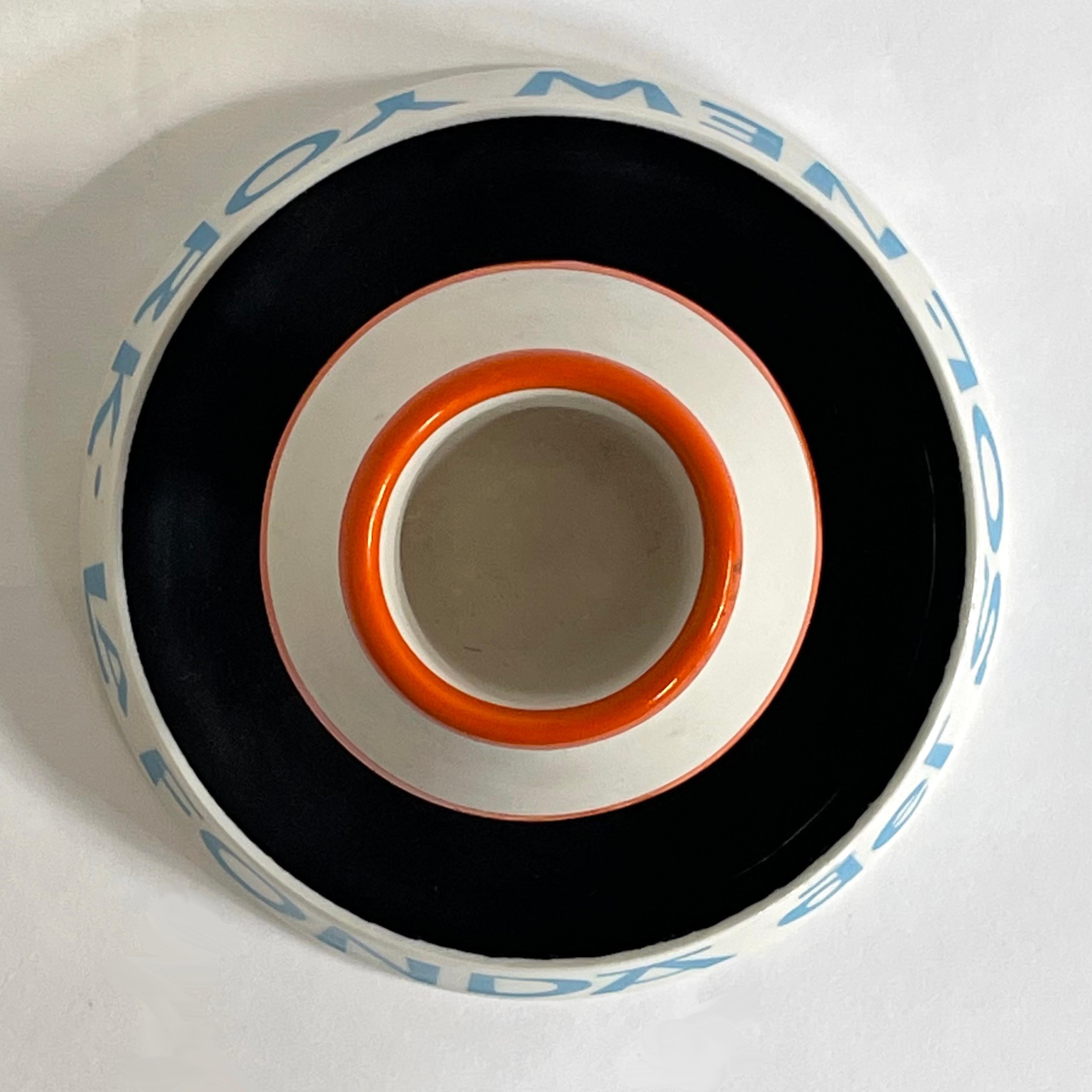 Glazed Alexander Girard Ashtray/ Match Holder from La Fonda Del Sol For Sale
